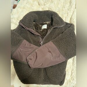 Abercrombie Utility Sherpa Half-Zip Sweatshirt